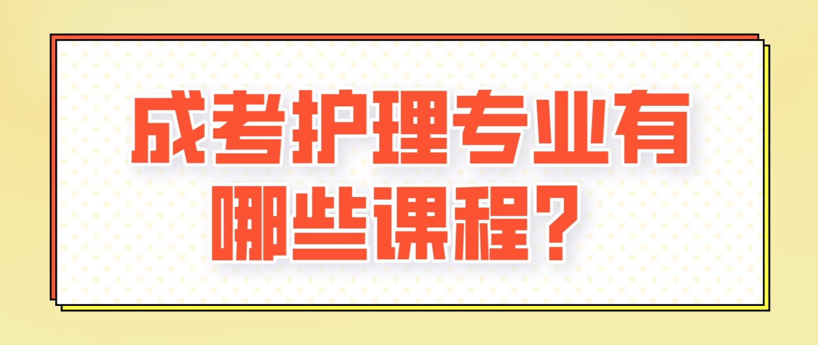 陕西省宝鸡市成考护理专业要学什么课程？
