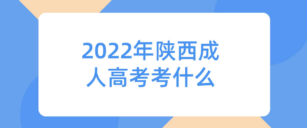 2022年陕西成人高考考什么