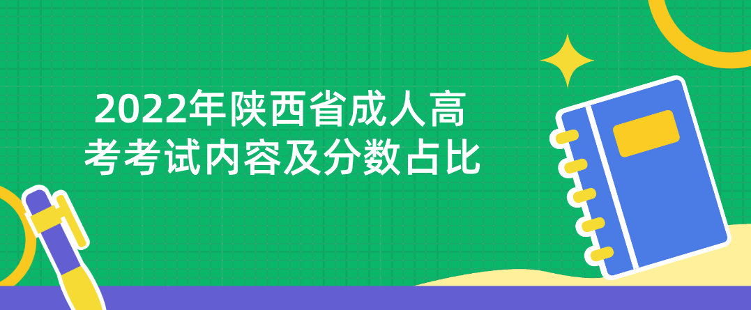 2022年陕西省成人高考考试内容及分数占比