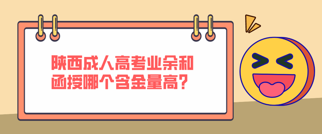 陕西成人高考业余和函授哪个含金量高？