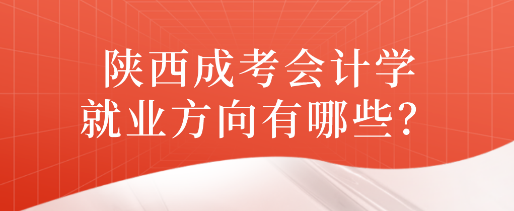 陕西成考会计学就业方向有哪些？