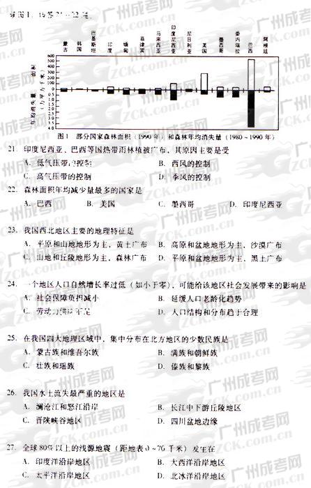 成人高考2009年统一考试物理、化学试题(图3)